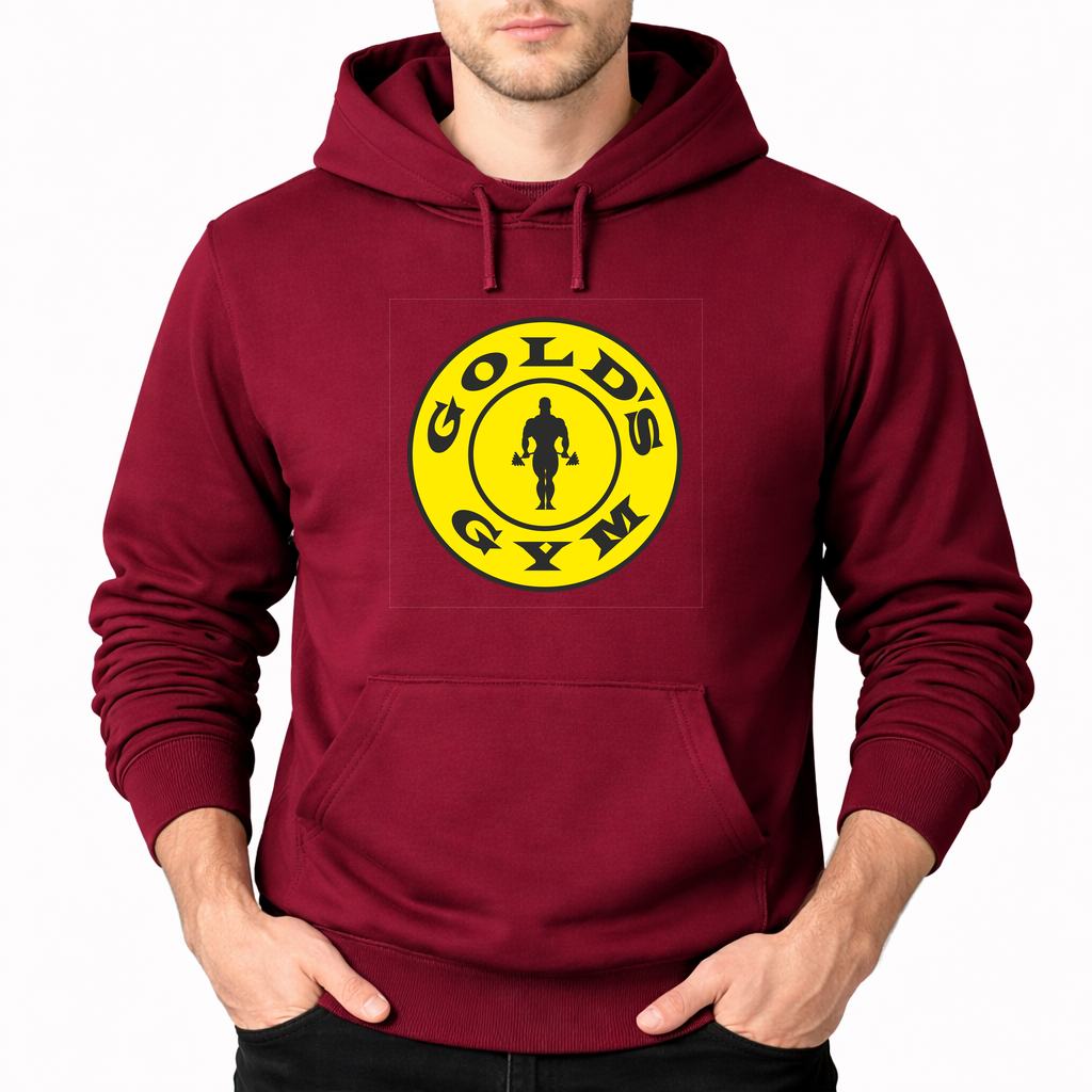 Men's Gold's Gym Pullover Hoodie - Burgundy