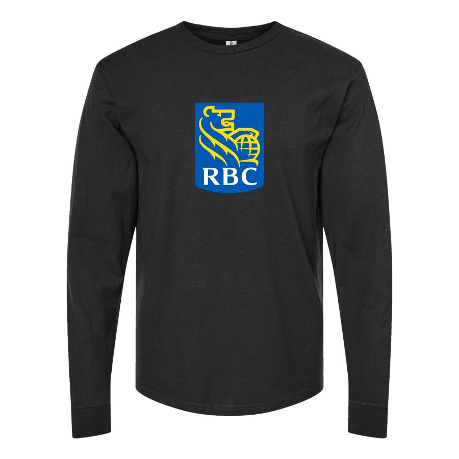 Men's RBC-Logo-500x281-min Long sleeves Cotton Blend T-Shirt - Black