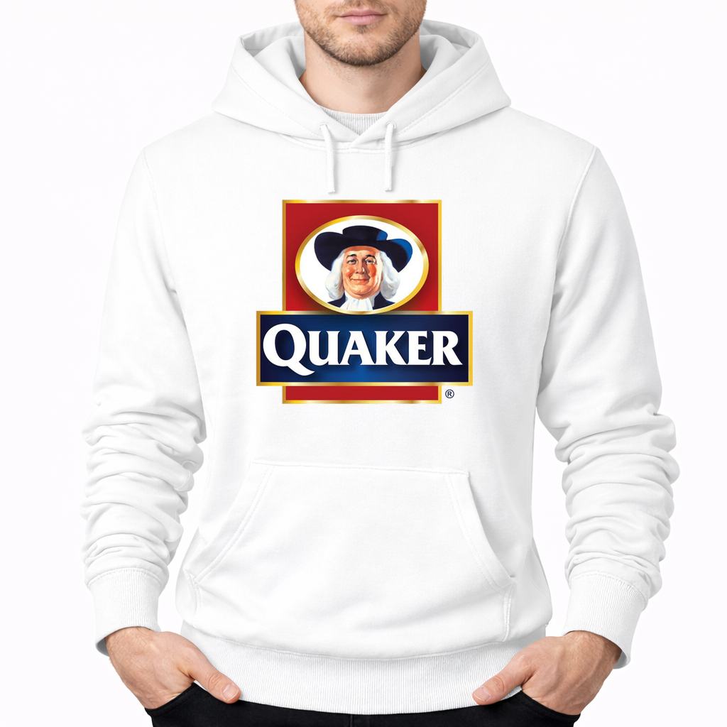 Men's Quaker Food Pullover Hoodie - White