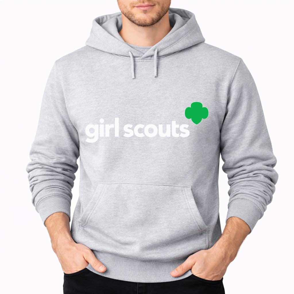 Men's Girl Scouts White Logo Pullover Hoodie - Gray