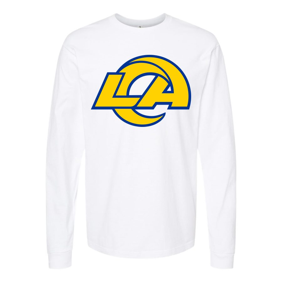 Men's Los Angeles Rams Long sleeves Cotton Blend T-Shirt - White