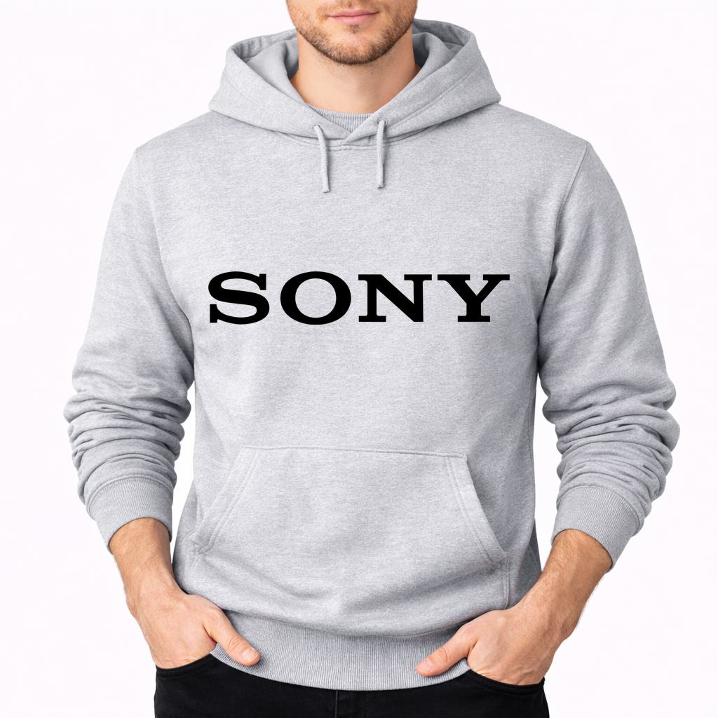 Men's Sony Black Pullover Hoodie - Gray