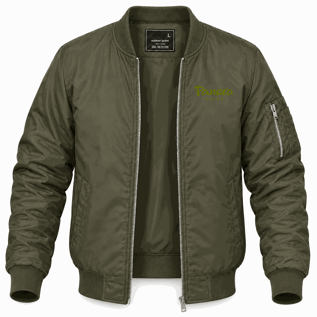 Men's Panera Bread Lightweight Bomber Jacket - Army Green
