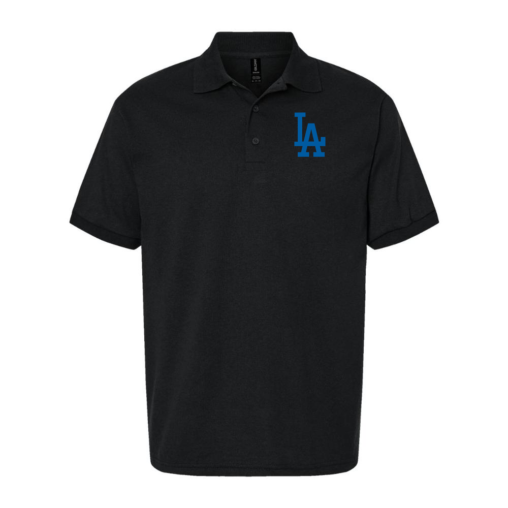 Men's Los Angeles Dodgers Dry Blend Polo - Black