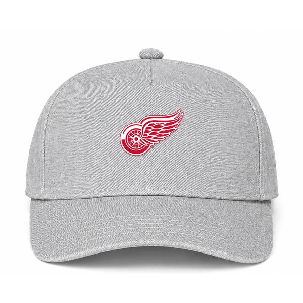 Detroit Red Wings NHL Logo Gray Dad Baseball Cap Hat