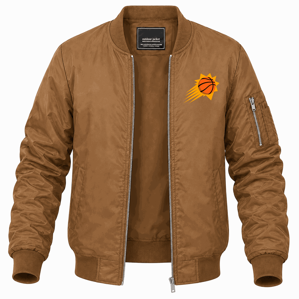 Men's Phoenix Suns Lightweight Bomber Jacket - Brown