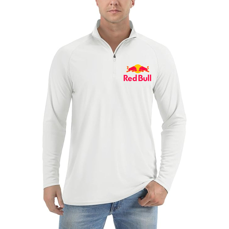 Red Bull quarter-zip athletic shirt in White