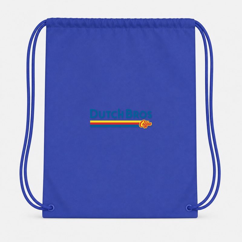 Dutch Bros Coffee Wordmark Drawstring Bag - Blue