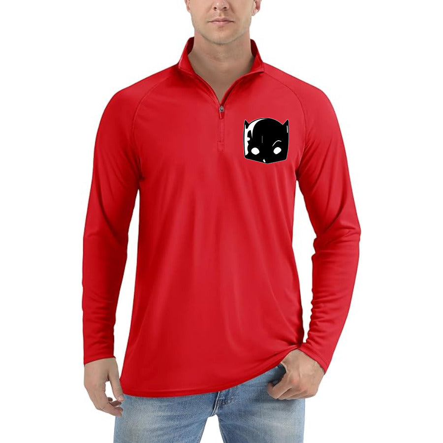 Hellcat logo PNG4 quarter-zip athletic shirt in Red