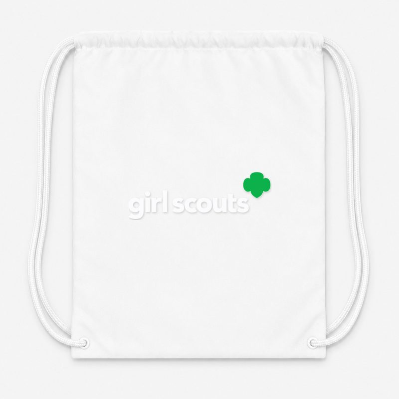 Girl Scouts White Drawstring Bag - White