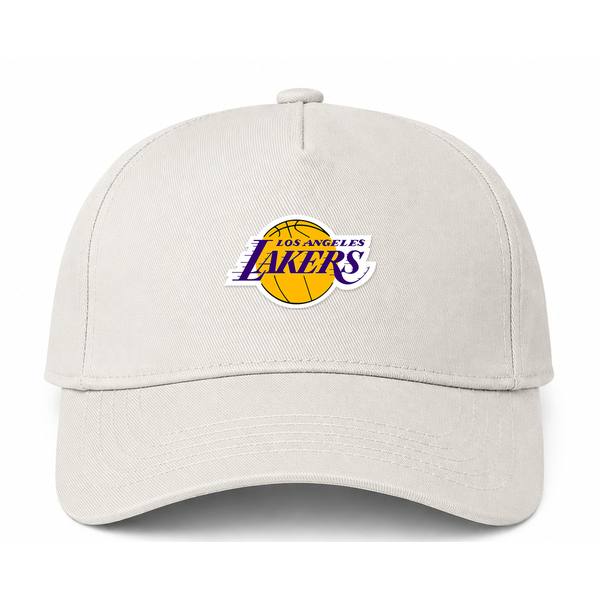 Los Angeles Lakers NBA Logo Beige Dad Baseball Cap Hat