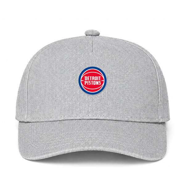 Detroit Pistons NBA Logo Gray Dad Baseball Cap Hat