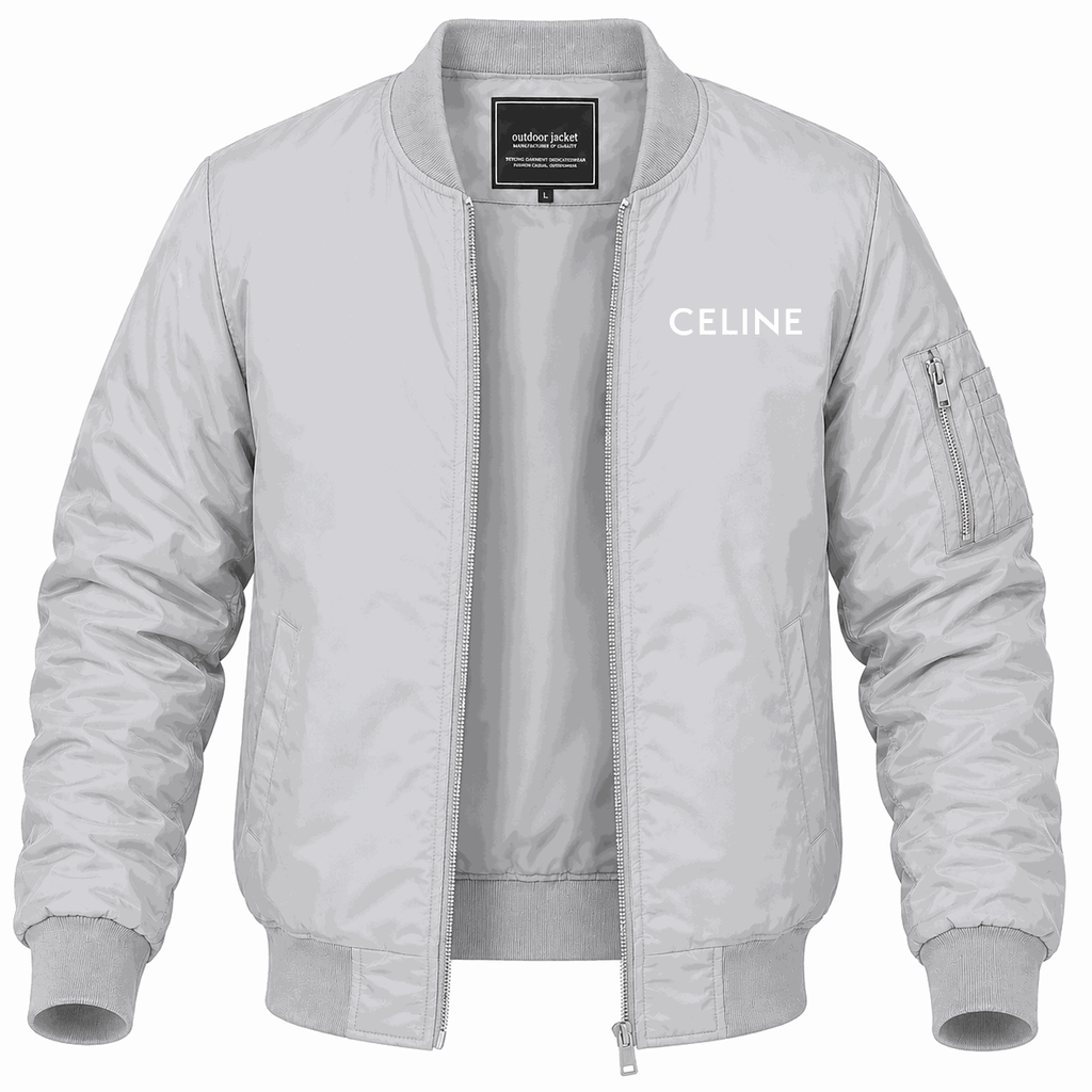 Men's Celine white Lightweight Bomber Jacket - Gray
