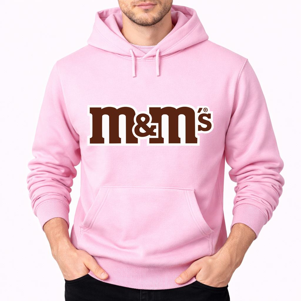 Men's M&M's Pullover Hoodie - Pink