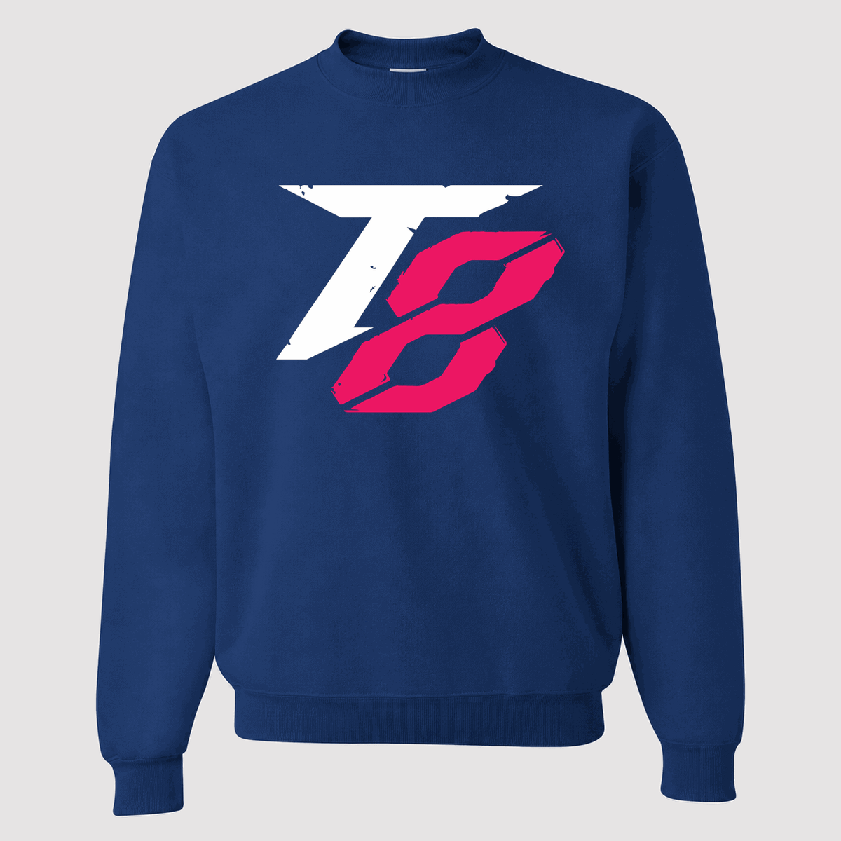 Men's Tekken 8 White Logo Crewneck Sweatshirt - Blue