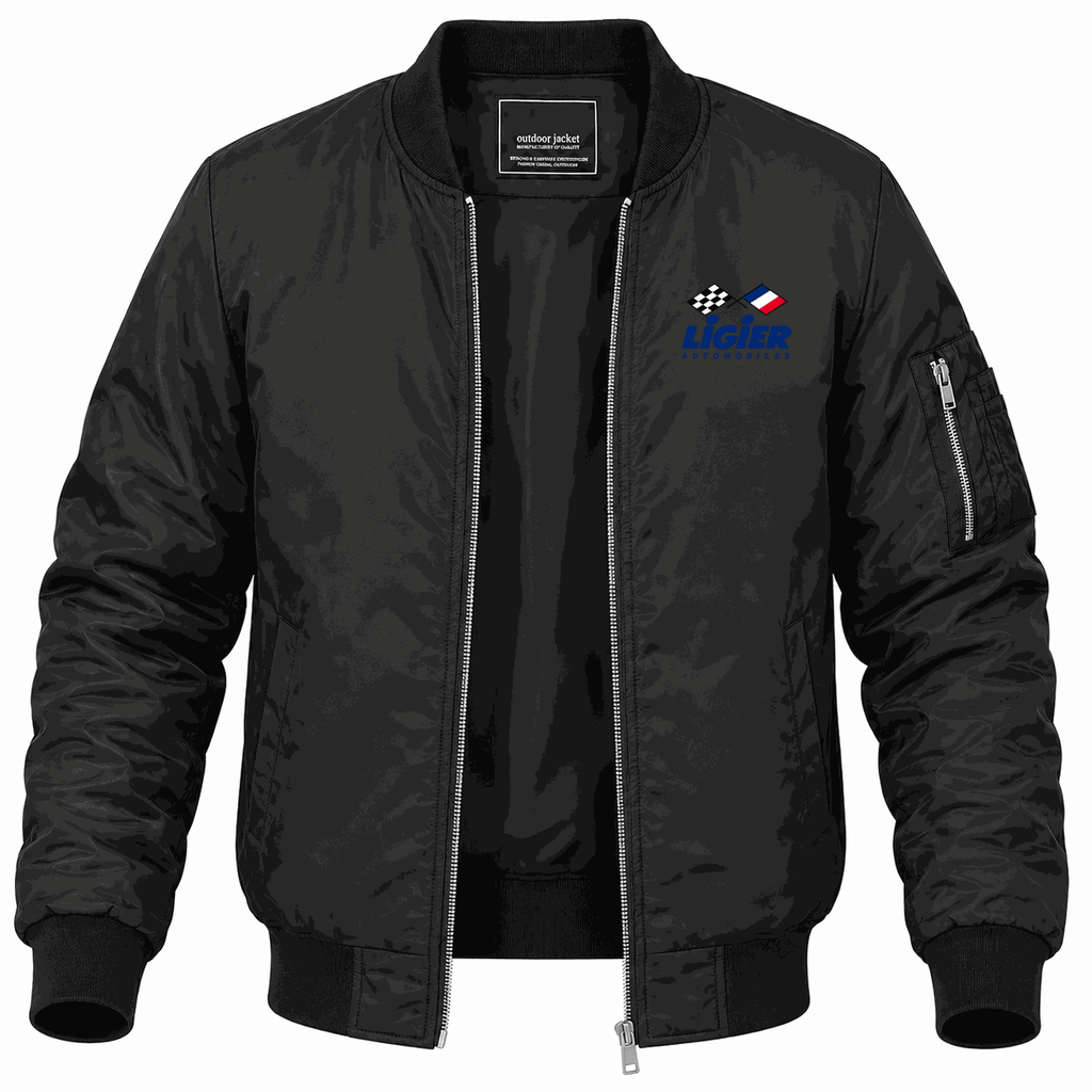 Men's Ligier Automobiles Lightweight Bomber Jacket - Black
