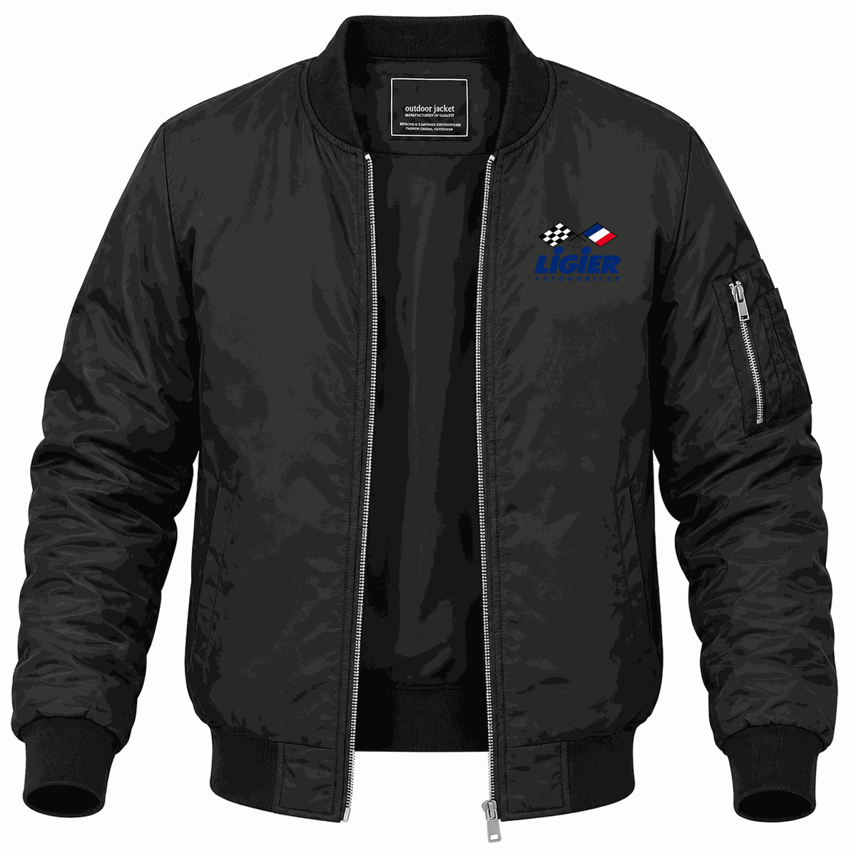 Men's Ligier Automobiles Lightweight Bomber Jacket - Black