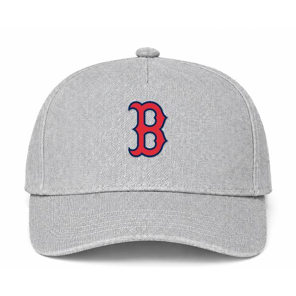 Boston Red Sox MLB Logo Gray Dad Baseball Cap Hat