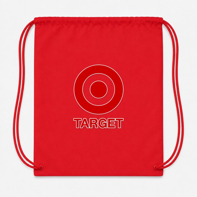 Target Drawstring Bag - Red