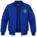 Men's Ukraine National Football Soccer Team Logo Lightweight Bomber Jacket - Blue