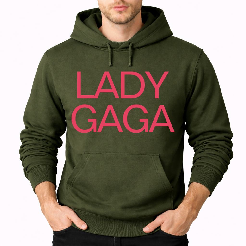 Men's Lady Gaga Pullover Hoodie - Army Green