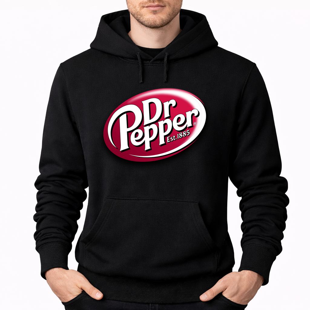 Men's Dr Pepper Pullover Hoodie - Black