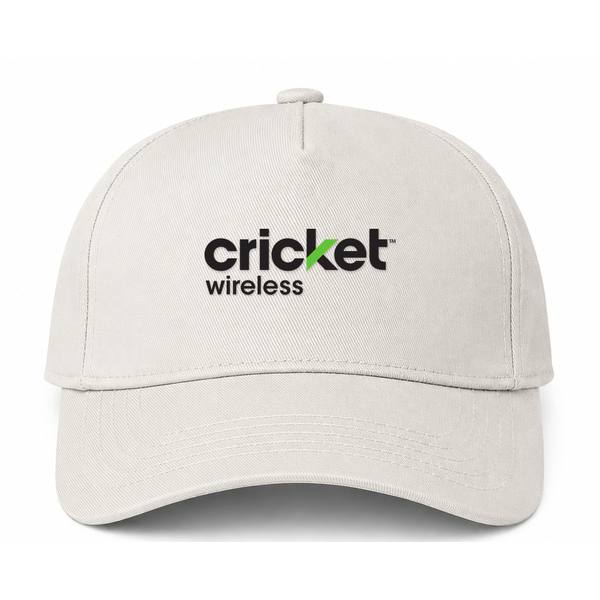 Cricket Wireless Logo Beige Dad Baseball Cap Hat
