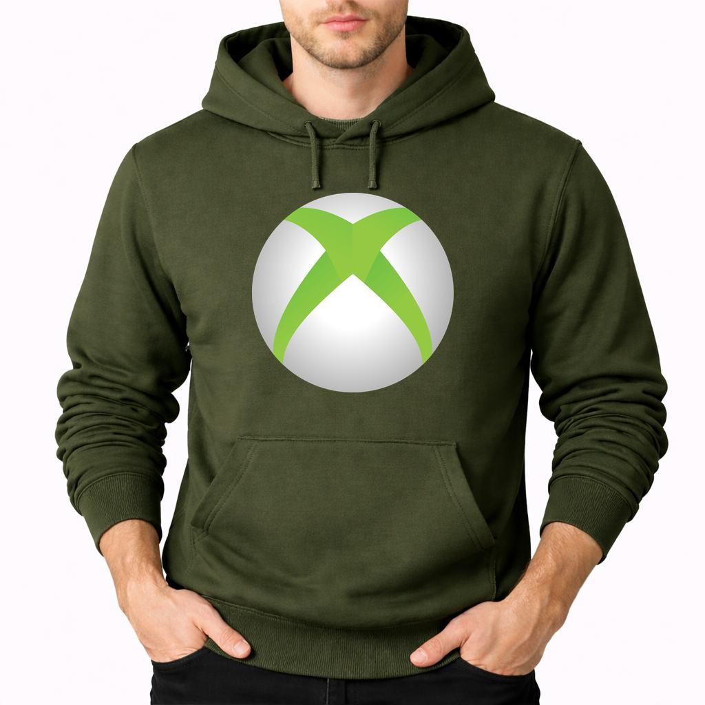 Men's Xbox Gaming Pullover Hoodie - Army Green