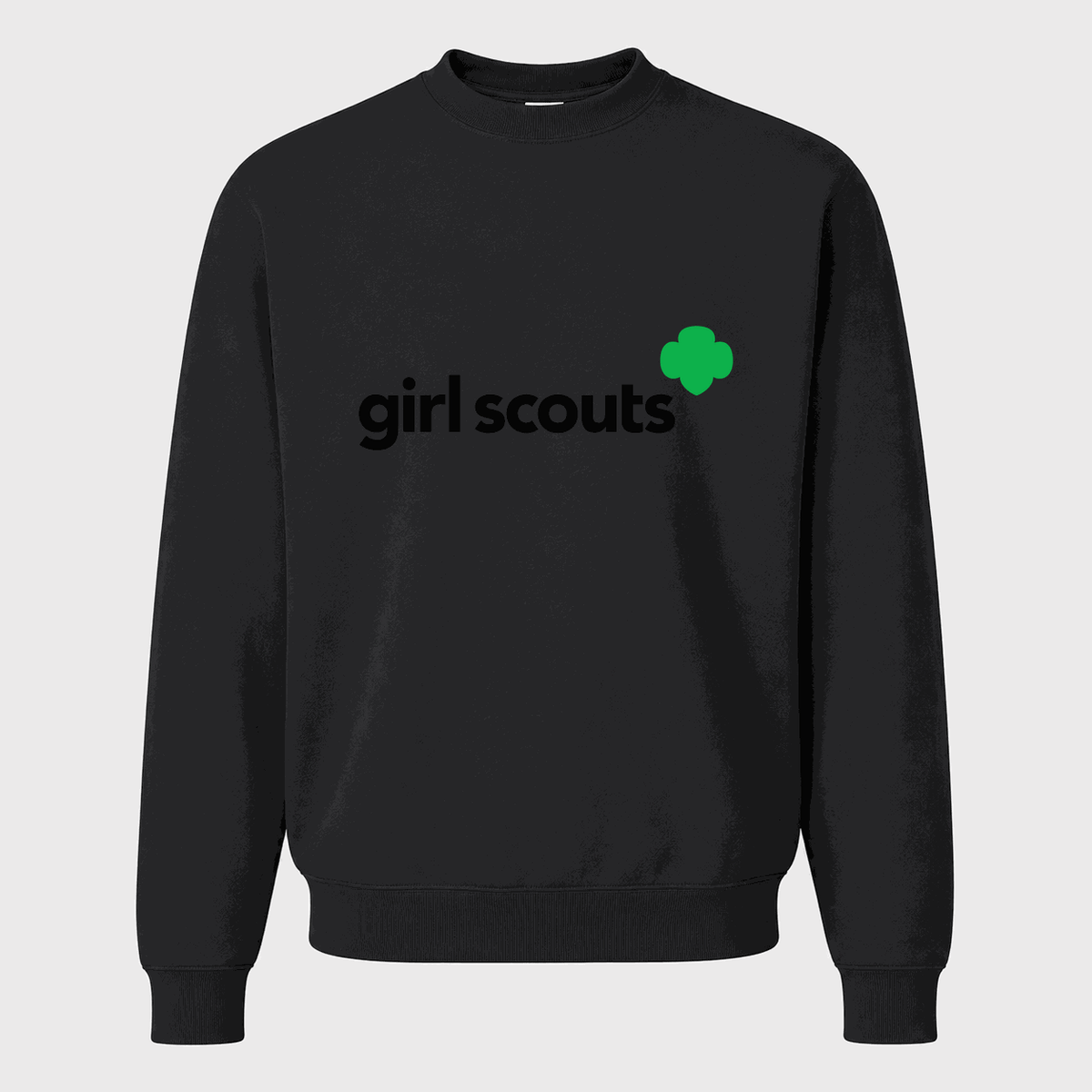 Men's Girl Scouts Logo Crewneck Sweatshirt - Black