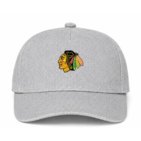 Chicago Blackhawks NHL Logo Gray Dad Baseball Cap Hat