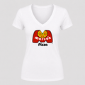 Women's Marco’s Pizza V Neck T-Shirt in white