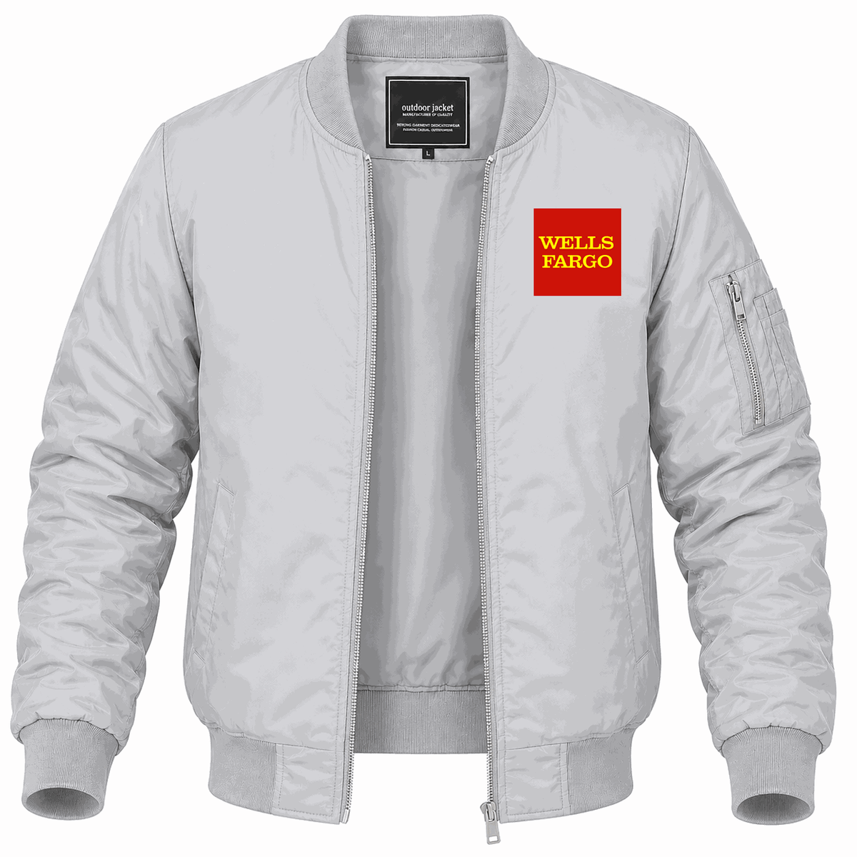 Men's Wells Fargo Lightweight Bomber Jacket - Gray