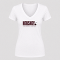 Women's Hershey V Neck T-Shirt in white