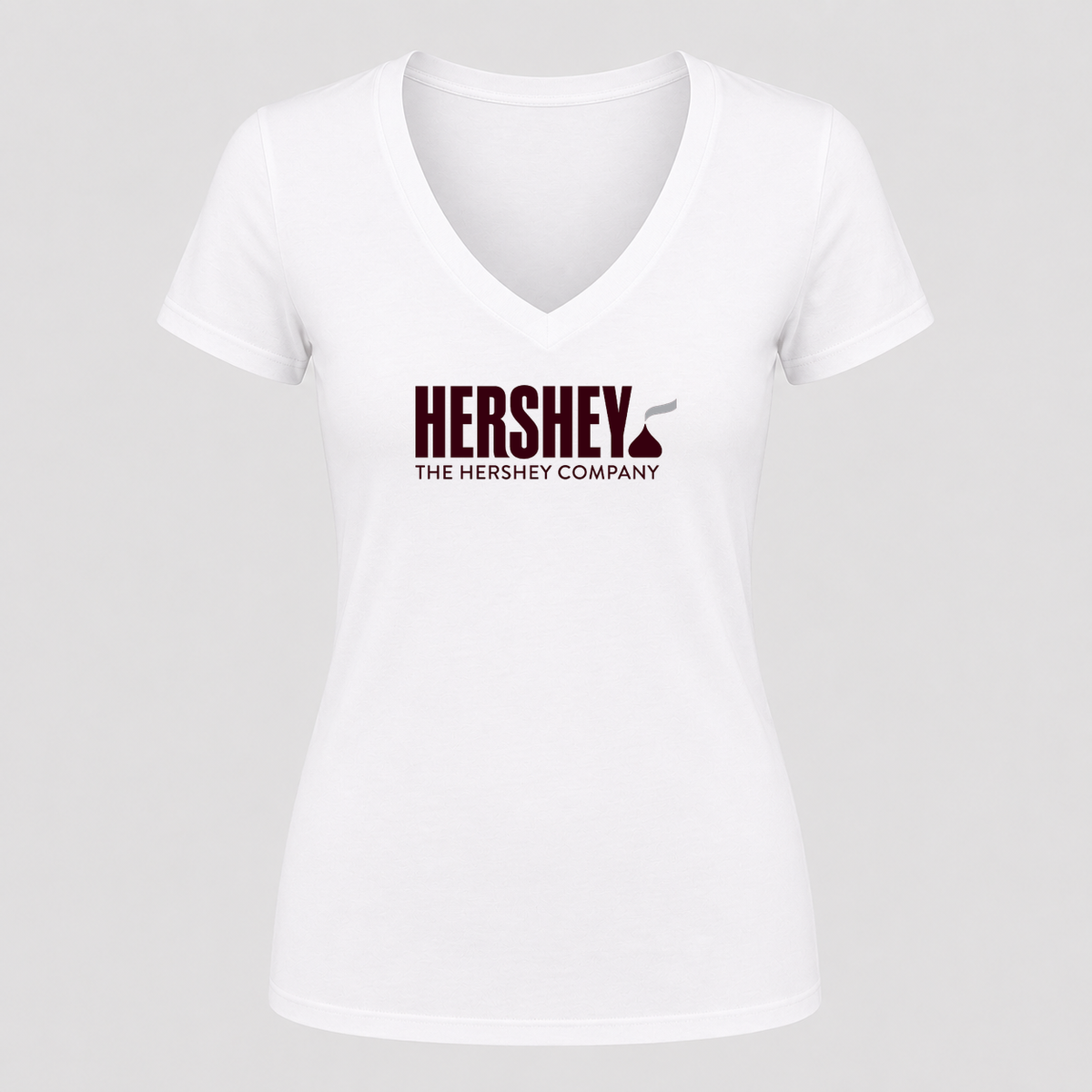 Women's Hershey V Neck T-Shirt in white