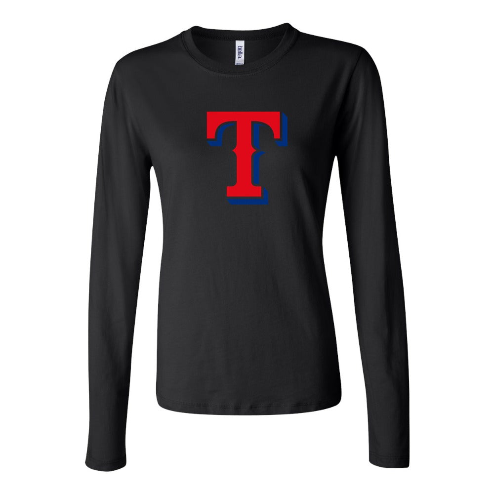 Women's Texas Rangers Long Sleeve T-Shirt - Black