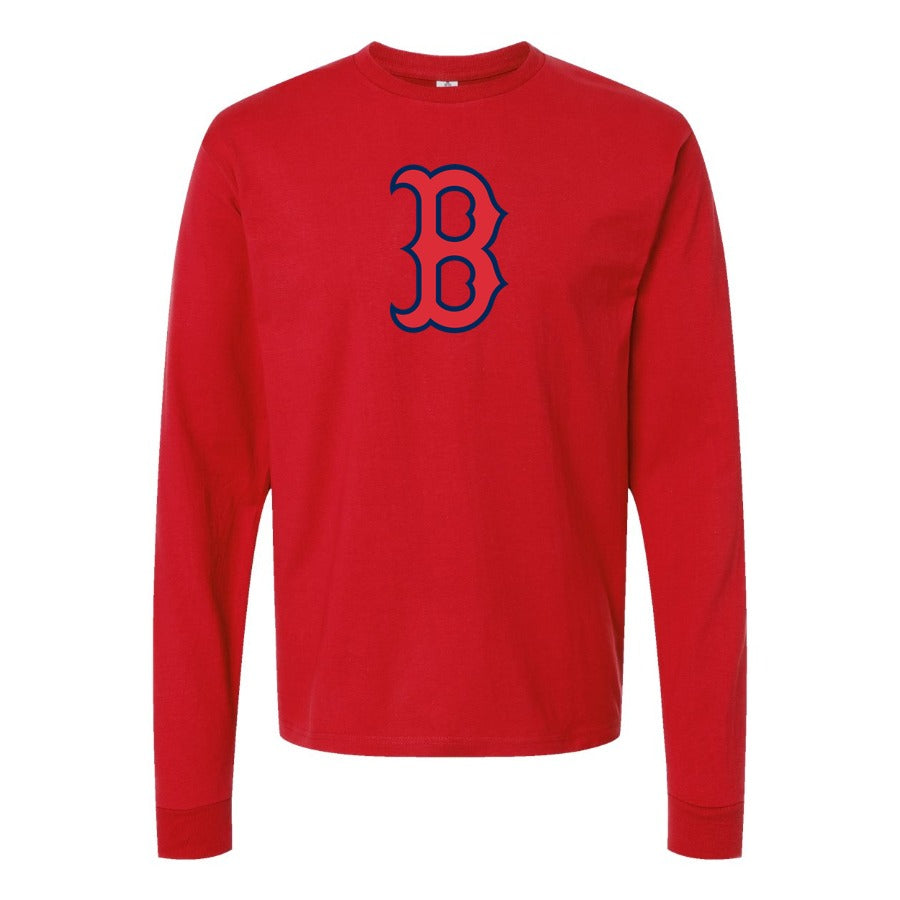 Men's Boston Red Sox Long sleeves Cotton Blend T-Shirt - Red