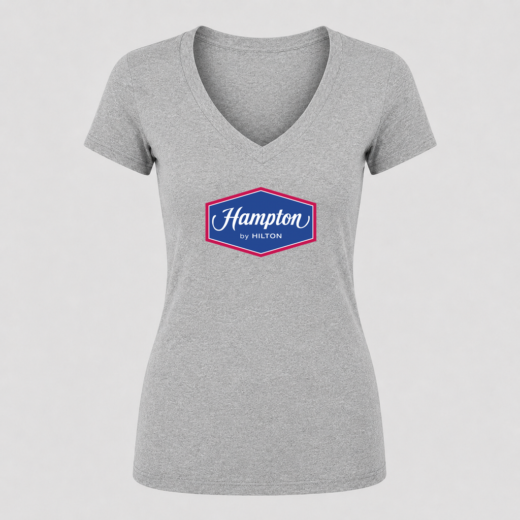 Women's Hampton V Neck T-Shirt in gray