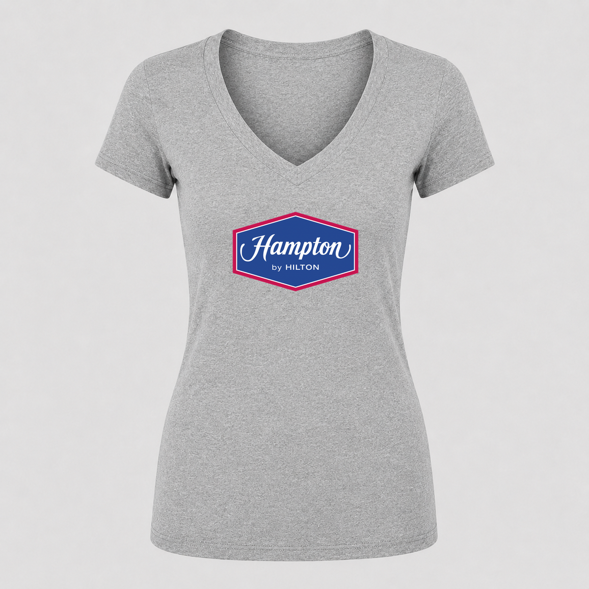 Women's Hampton V Neck T-Shirt in gray