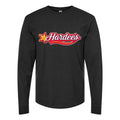 Men's Hardees-Logo-2006 Long sleeves Cotton Blend T-Shirt - Black