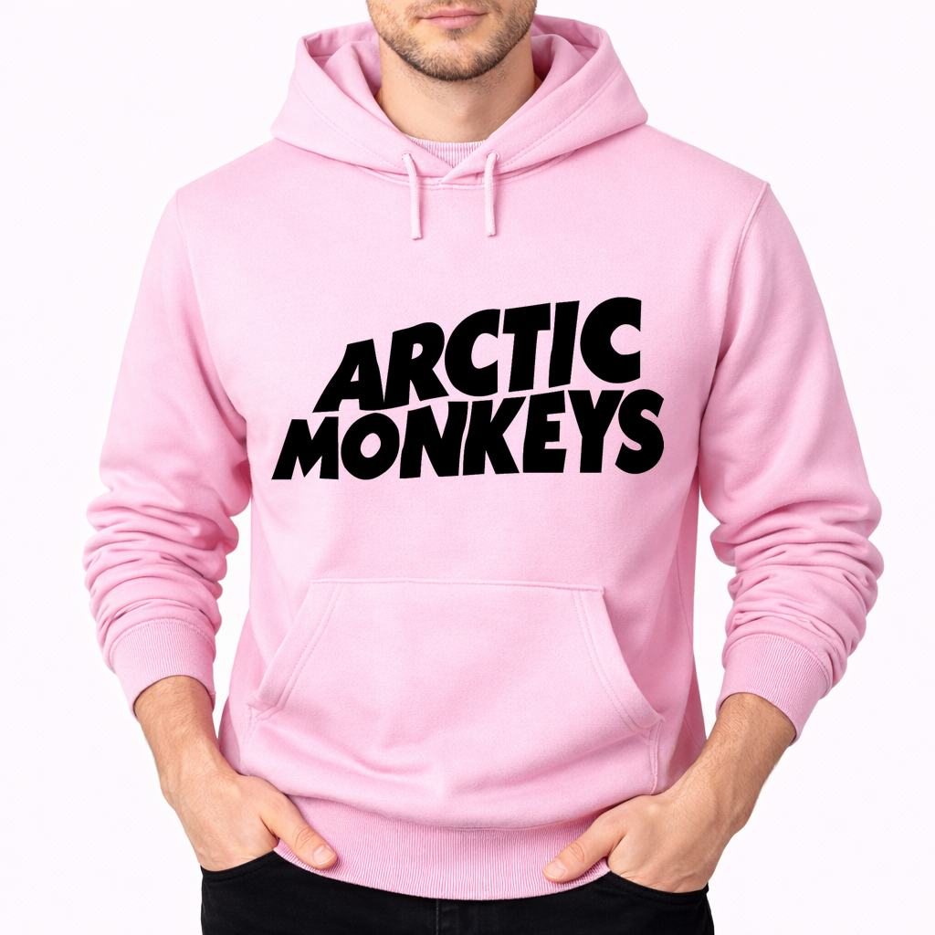 Men's Arctic Monkeys Pullover Hoodie - Pink
