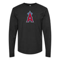 Men's Los Angeles Angels Long sleeves Cotton Blend T-Shirt - Black