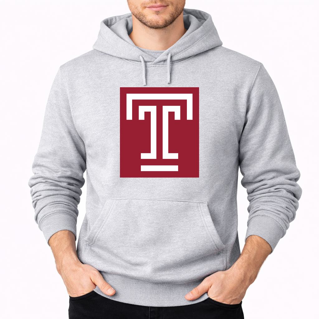 Men's Temple Owls Pullover Hoodie - Gray