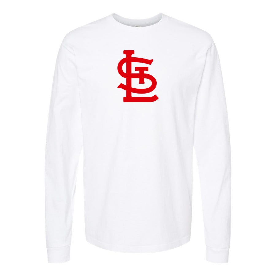 Men's St. Louis Cardinals Long sleeves Cotton Blend T-Shirt - White