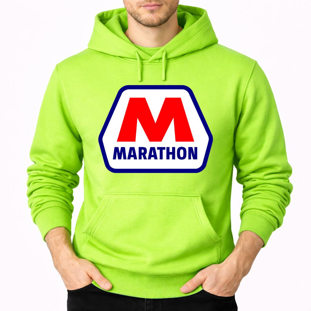 Men's Marathon Pullover Hoodie - Lime green
