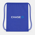 Chase White Drawstring Bag - Blue