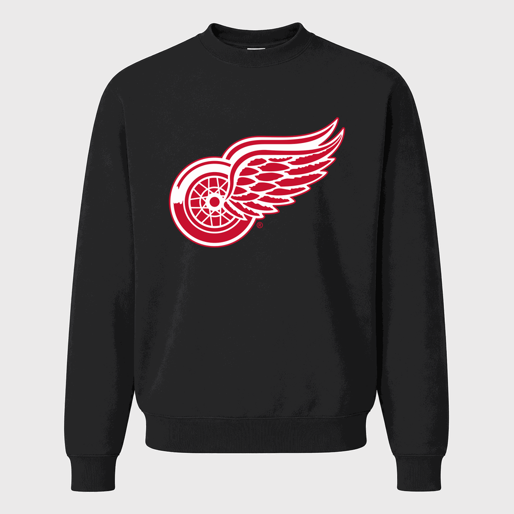 Men's Detroit Red Wings Crewneck Sweatshirt - Black