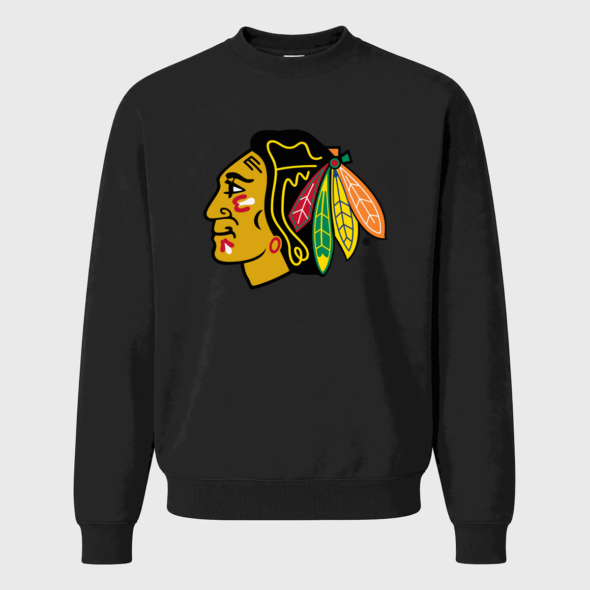 Men's Chicago Blackhawks Crewneck Sweatshirt - Black