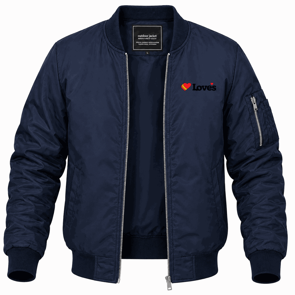 Men's Love's Travel Stops Lightweight Bomber Jacket - Navy