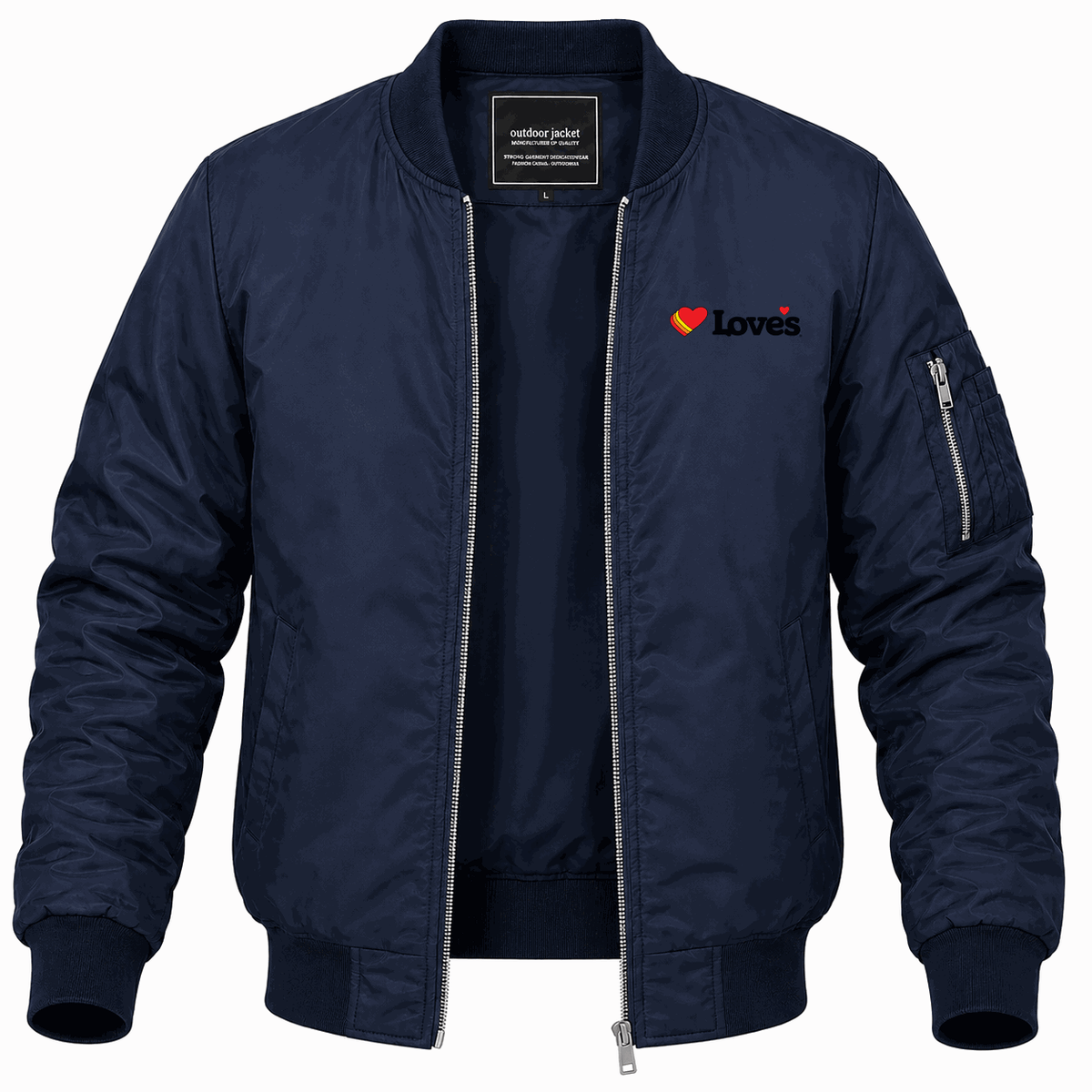 Men's Love's Travel Stops Lightweight Bomber Jacket - Navy