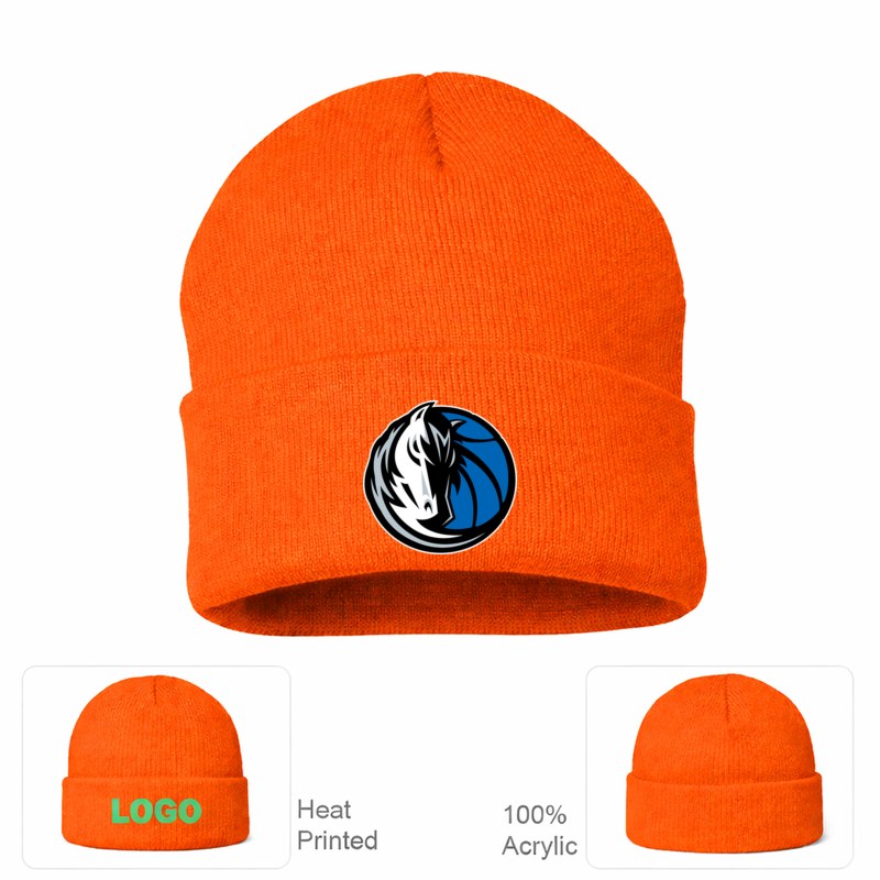 Dallas Mavericks Orange Beanie Hat
